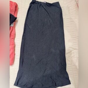 Satin Black Maxi Skirt